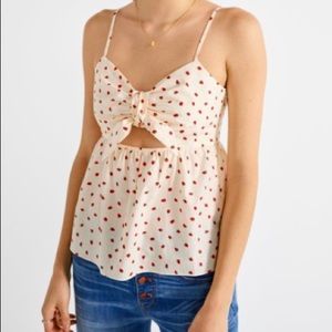 MADEWELL size 10 strawberry keyhole cami top